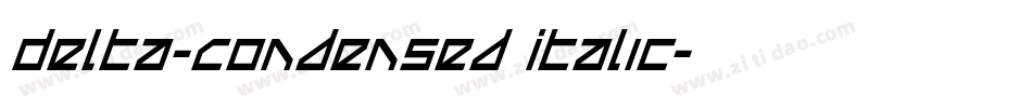 Delta-Condensed Italic字体转换